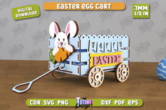 Easter Egg Cart Laser Cut Bundle, 3D Happy Easter Candy Box Product Image 4