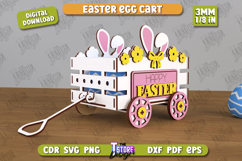 Easter Egg Cart Laser Cut Bundle, 3D Happy Easter Candy Box Product Image 5