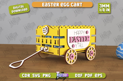 Easter Egg Cart Laser Cut Bundle, 3D Happy Easter Candy Box Product Image 6