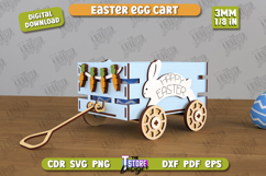 Easter Egg Cart Laser Cut Bundle, 3D Happy Easter Candy Box Product Image 7