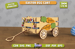 Easter Egg Cart Laser Cut Bundle, 3D Happy Easter Candy Box Product Image 9