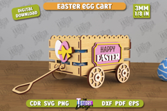 Easter Egg Cart Laser Cut Bundle, 3D Happy Easter Candy Box Product Image 10