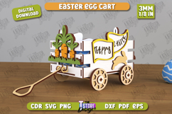 Easter Egg Cart Laser Cut Bundle, 3D Happy Easter Candy Box Product Image 11