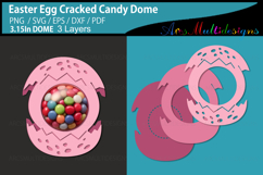 Easter Cracked Egg Candy Dome Product Image 1