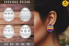 Easter Egg Earrings SVG Floral Laser cut