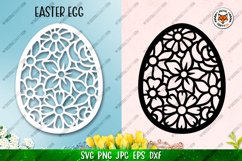 Easter Egg SVG, Easter Flower Egg Cut File, Floral Egg SVG Product Image 1