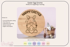 Easter egg gnome svg, bunny ear gnome cut file, Product Image 3