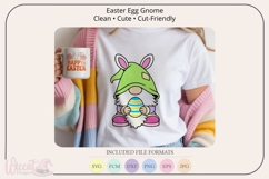 Easter egg gnome svg, bunny ear gnome cut file, Product Image 6