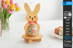 Easter Egg Holder Laser Cut | Bunny Egg Stand | Table Decor Product Image 1