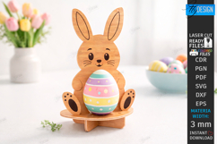 Easter Egg Holder Laser Cut | Bunny Egg Stand | Table Decor Product Image 1