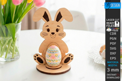 Easter Egg Holder Laser Cut | Bunny Egg Stand | Table Decor Product Image 1