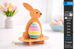 Easter Egg Holder Laser Cut | Bunny Egg Stand | Table Decor Product Image 1