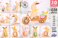 Easter Egg Holder Laser Cut Bundle| Easter Bunny | Egg Stand Product Image 1