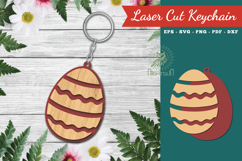 Easter Egg Laser Cut Keychain Product Image 1