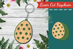 Easter Egg Laser Cut Keychain Product Image 1