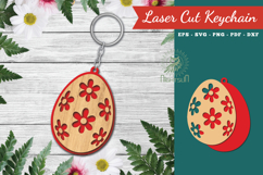 Easter Egg Laser Cut Keychain Product Image 1