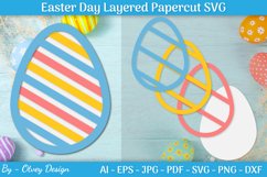 Easter Egg Layered Laser Cut, Easter Egg Layered Papercut Product Image 1