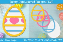 Easter Egg Layered Laser Cut, Easter Egg Layered Papercut Product Image 1