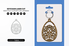 Mandala Easter Egg Keychain SVG Product Image 1