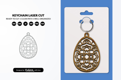 Mandala Easter Egg Keychain SVG Product Image 1