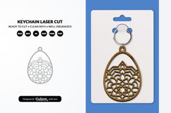 Mandala Easter Egg Keychain SVG Product Image 1