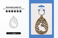 Mandala Easter Egg Keychain SVG Product Image 1