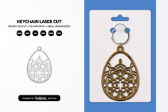 Mandala Easter Egg Keychain SVG Product Image 1