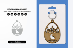 Mandala Easter Egg Keychain SVG Product Image 1