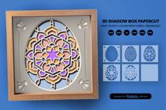 Easter Egg Mandala Shadow Box - 3D Easter Home Decor Product Image 3