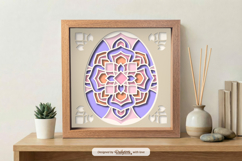 Easter Egg Mandala Shadow Box - 3D Easter Home Decor Product Image 2