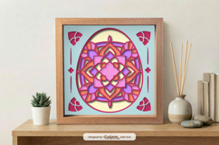 Easter Egg Mandala Shadow Box - 3D Easter Home Decor Product Image 2