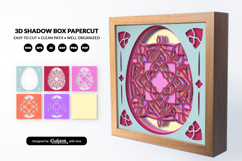 Easter Egg Mandala Shadow Box - 3D Easter Home Decor Product Image 3