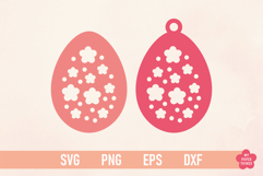 Easter Egg Ornament svg Laser Cut files  for Easter craft projects.