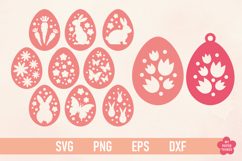 Easter Egg Ornament svg Laser Cut files  for Easter craft projects.