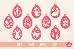 Easter Egg Ornament svg Laser Cut files  for Easter craft projects.