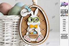 Easter Bunny Egg Ornaments Laser Cut Bundle | Hanging Decor Product Image 11