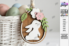 Easter Bunny Egg Ornaments Laser Cut Bundle | Hanging Decor Product Image 2