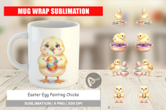 Easter Egg Painting Chick Mug Wrap Product Image 1