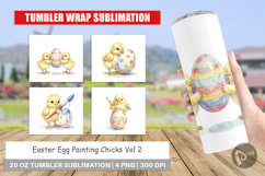 Easter Egg Painting Chick Tumbler Product Image 1