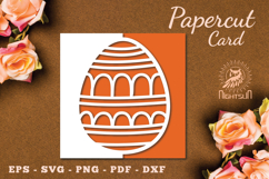 Easter Egg Papercut Card SVG Product Image 1