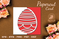 Easter Egg Papercut Card SVG Product Image 1