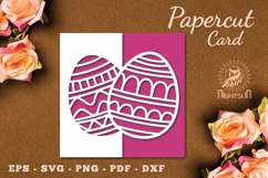 Easter Egg Papercut Card SVG Product Image 1