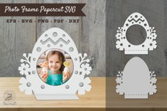 Easter Egg Photo Frame Papercut SVG Product Image 1