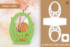 Easter egg-shaped basket_3 / Cut out Product Image 1