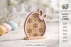 3D Easter Egg Stands Bundle Lasercut. Easter Stand Decor SVG Product Image 4