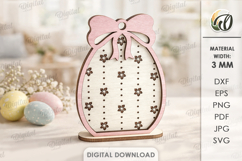 3D Easter Egg Stands Bundle Lasercut. Easter Stand Decor SVG Product Image 12