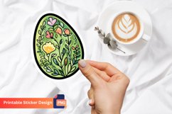 Easter Egg Sticker, Colorful Easter Egg Sticker Product Image 1