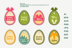 Easter egg tag SVG Cut file for Crafters. Sale tag with hole Product Image 2