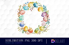 Easter Egg Wreath PNG Clipart Product Image 1