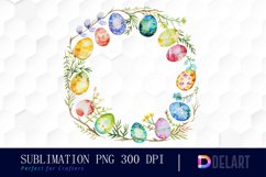 Easter Egg Wreath PNG Clipart Product Image 1